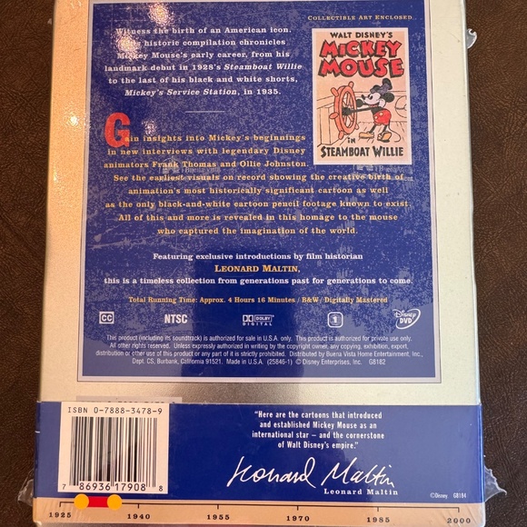 Walt Disney Treasures Mickey Mouse Black & White 2 disc DVD set - NEW IN BOX - Picture 2 of 2